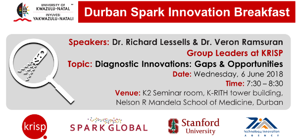 Dr. Richard Lessells & Dr. Veron Ramsuran, Group Leaders at KRISP, Topic: Diagnostic Innovations: Gaps & Opportunities