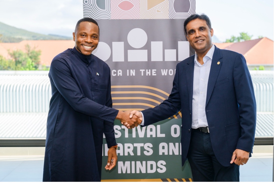 Dr David Moinina Sengeh, Chief Minister and Chief Innovation Officer of the Government of Sierra Leone and Prof. Deresh Rajugernath, Rector and Vice-Chancellor of Stellenbosch University