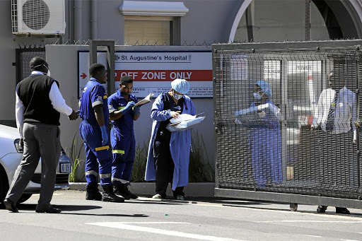 There were 119 cases identified at St Augustine's Hospital, 39 of them patients and 80 staff. Fifteen of the 39 patients died. Image: Sandile Ndlovu